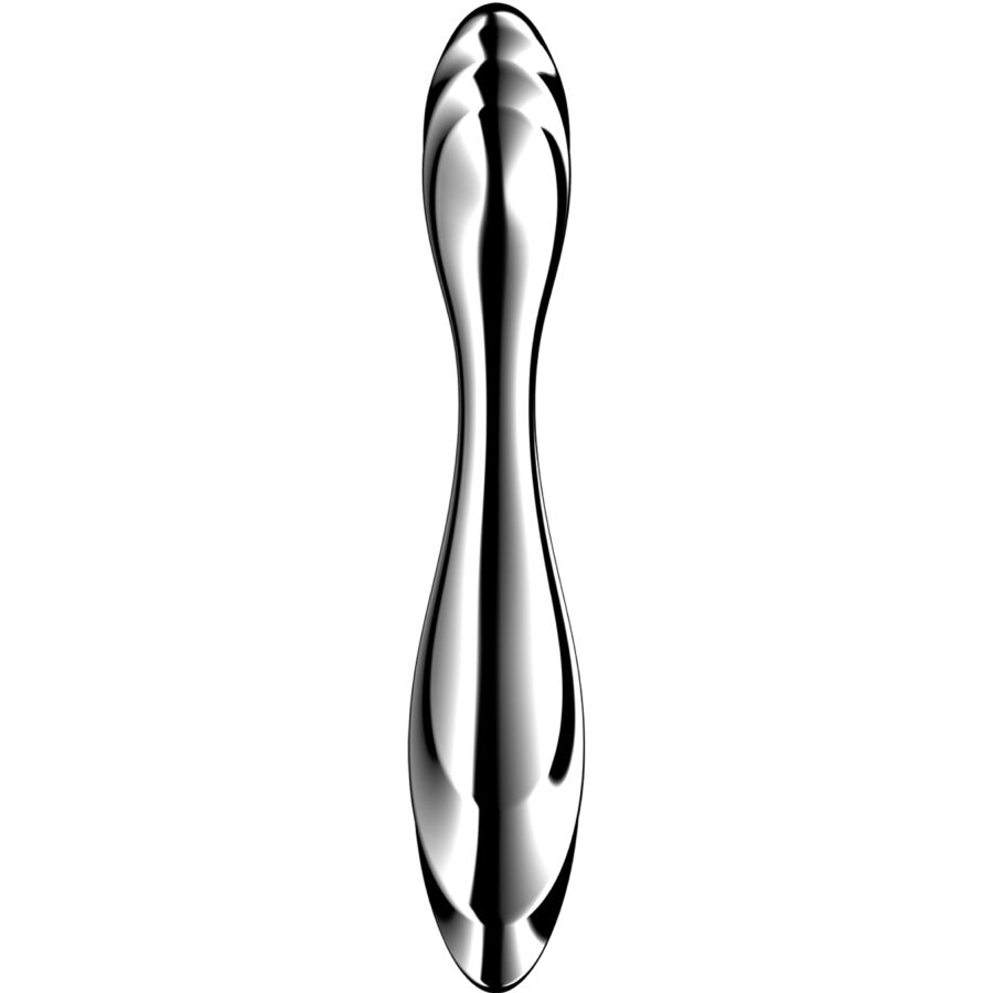 Gode Double Extrémité Pure Gravity 2 Acier Inoxydable Ondulé - Satisfyer