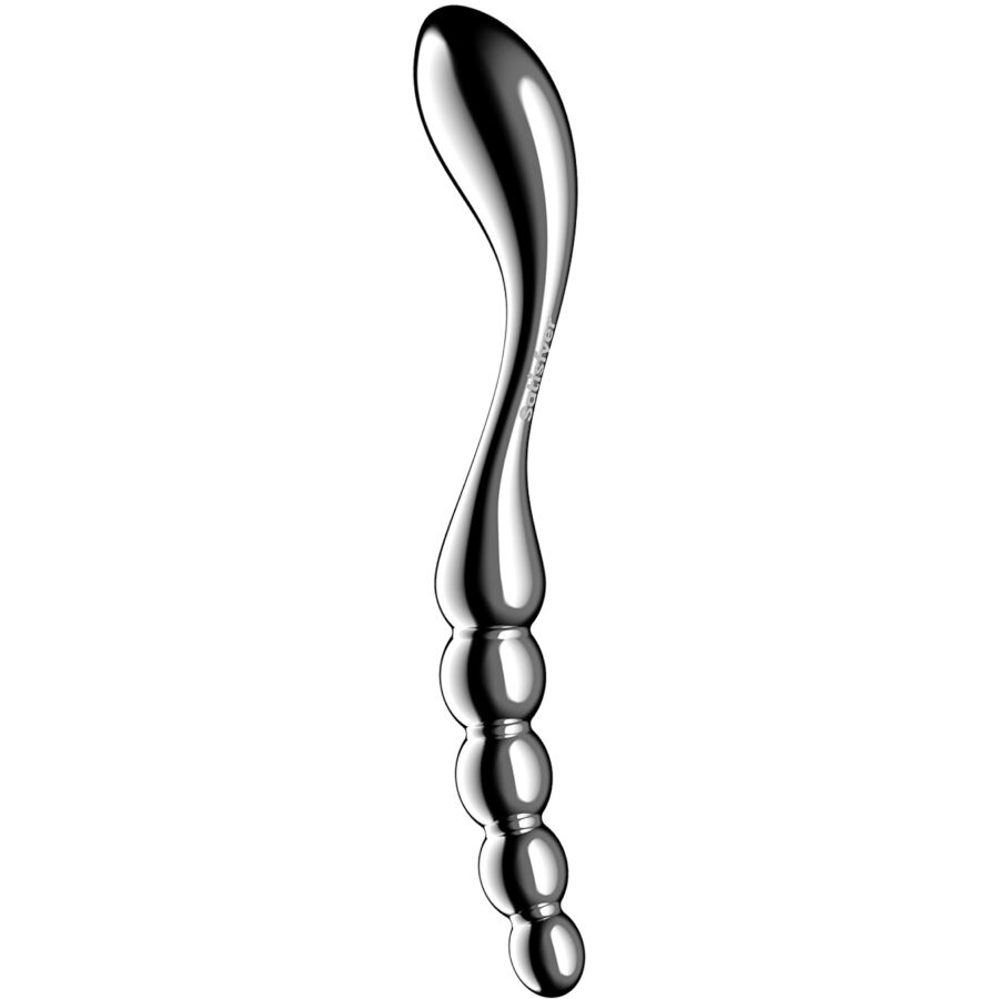 Gode Double Star Force 1 Acier Inoxydable Jeux de Température - Satisfyer