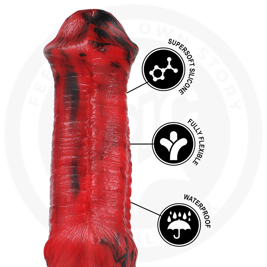 Gode Dragon Vulcanus Nuit Silicone Texturé 195 mm - Epic Cybersilicock