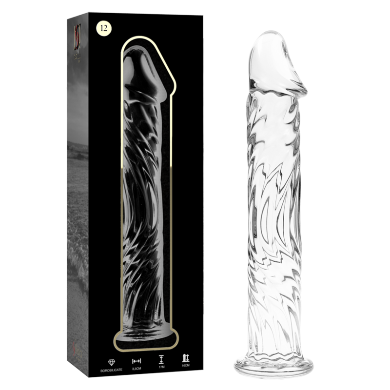 Gode en Verre Borosilicate Modèle 12 Clair 17 cm Polyvalent - Nebula Series By Ibiza