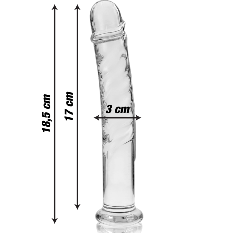 Gode en Verre Borosilicate Nebula Modèle 16 Clair 18,5 cm