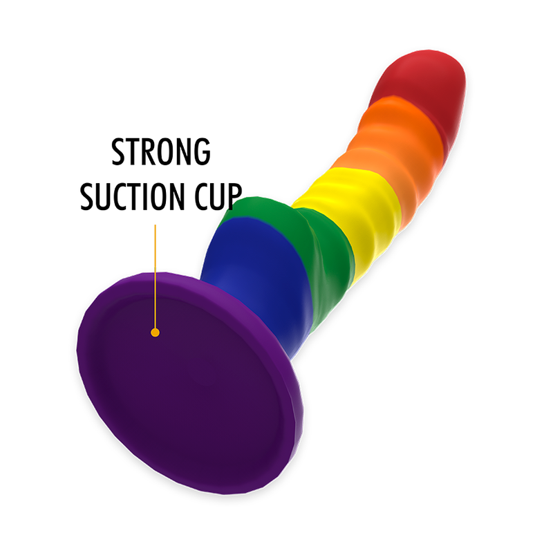 Gode Fantasy Colby Pride Silicone Body-Safe Ventouse - Mythology