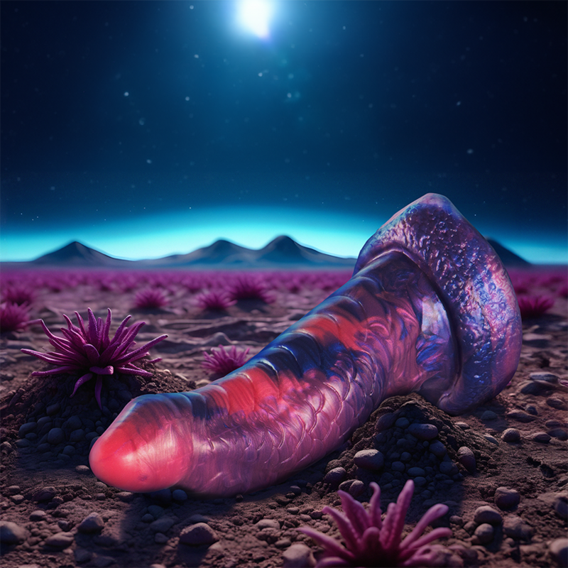 Gode Fantasy Medusa Silicone Texturé Base Ventouse 17 cm - Epic Cybersilicock