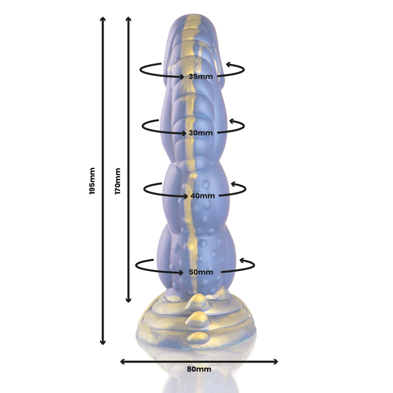 Gode Fantasy Poseidon Embrace Silicone Texturé Inspiré de la Mer - Epic Cybersilicock