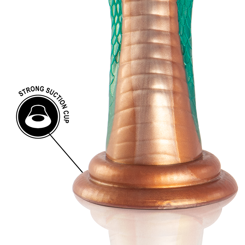 Gode Python Cobra Silicone Texturé Ventouse 20,5 cm - Epic Cybersilicock