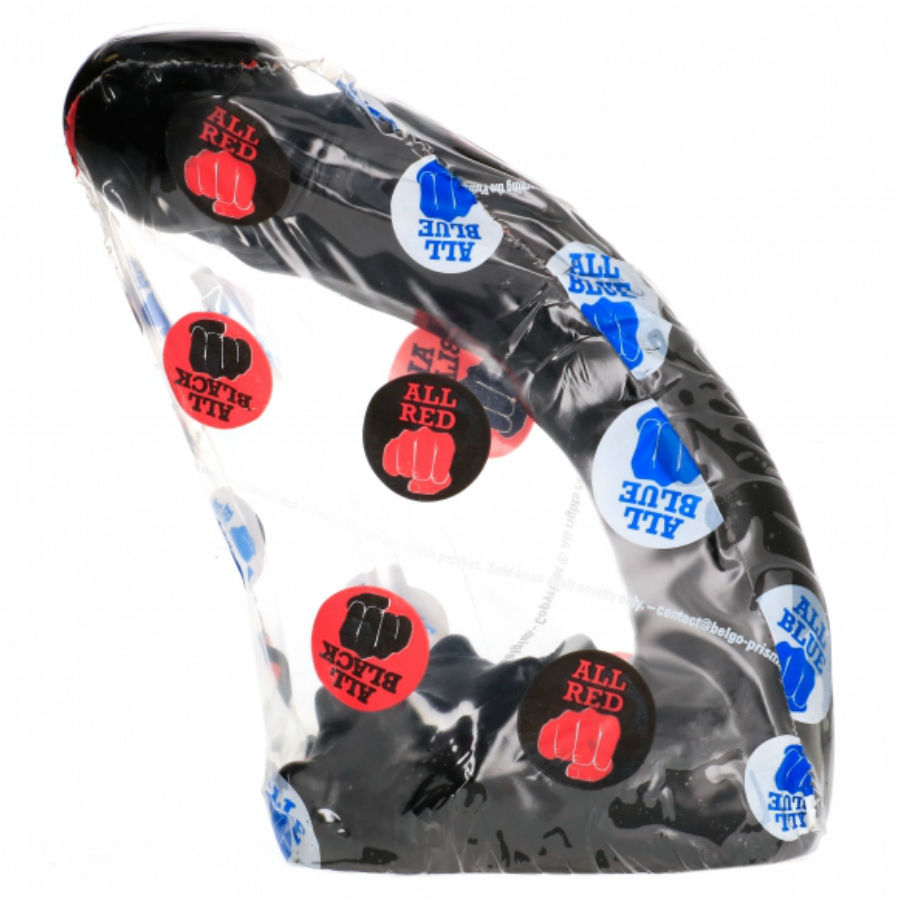 Gode Réaliste Fin 19 cm Silicone Boules Texturées - All Black