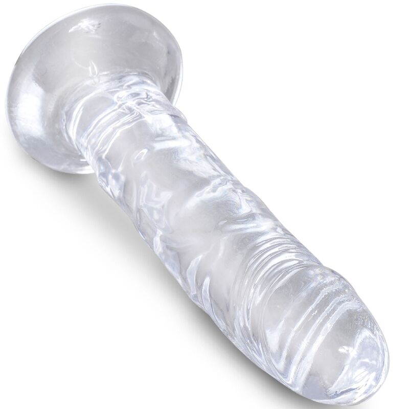 Gode Translucide King Cock Clear Sans Testicules - Ventouse Étanche