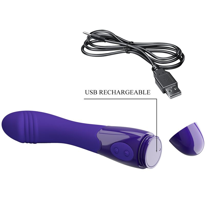 Gode Vibrant Point G Elemental Youth Silicone 30 Modes Rechargeable - Pretty Love