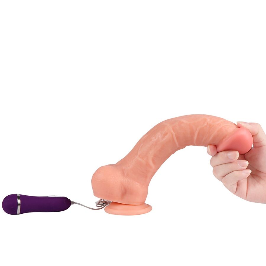 Gode Vibrant Réaliste Apolo Télécommandé 24,5 cm Rechargeable - Shequ