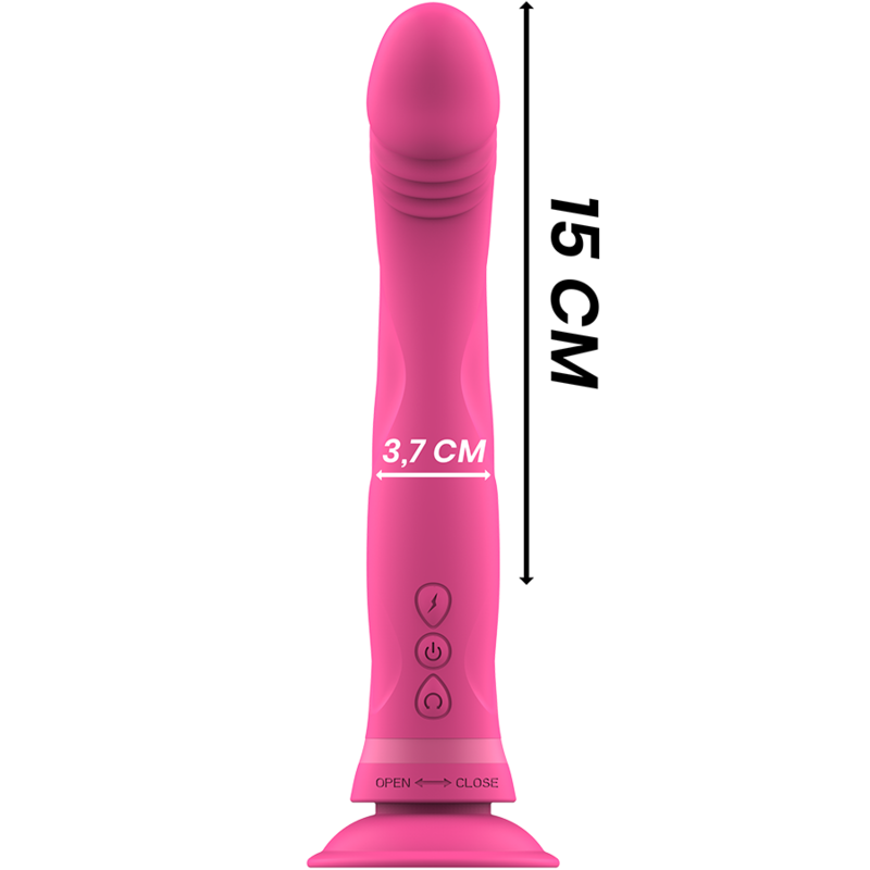 Gode Vibrant Réaliste Michelangelo Ventouse 10 Modes Double Densité - Intense