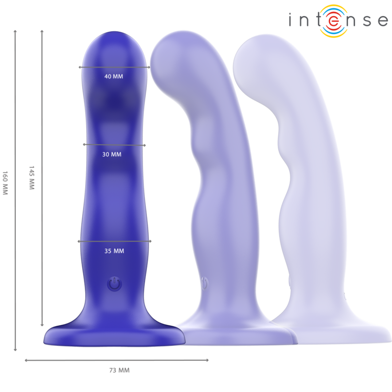 Gode Vibrant Shorty Texturé Ventouse Télécommande 10 Vibrations - Intense