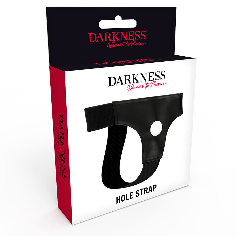 Harnais Gode Ceinture Ouvert Cuir PU Taille Unique Extensible - Darkness