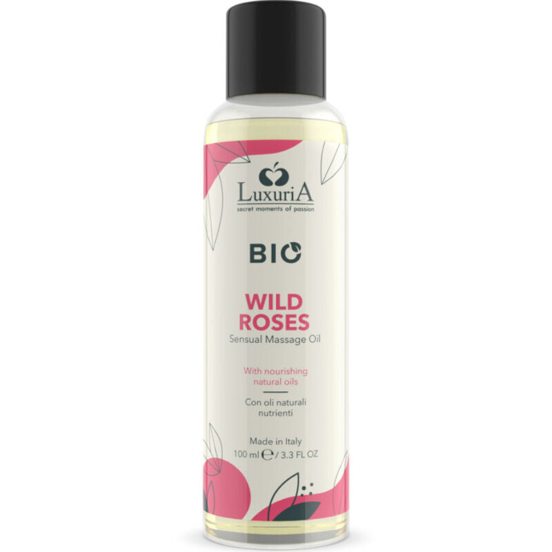 Huile de Massage Bio Wild Roses Roses Sauvages Pétales 100 ml - Intimateline