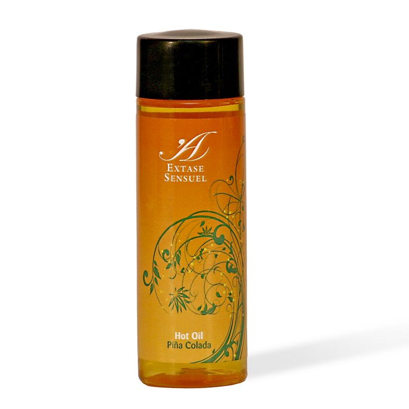 Huile de Massage Chauffante Piña Colada - Effet Thermique - Extase Sensual