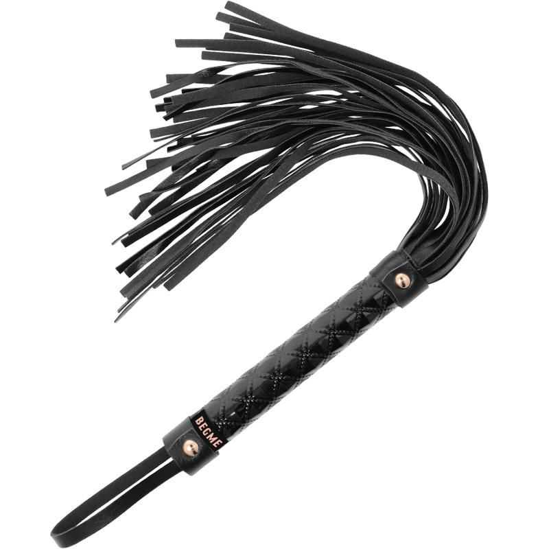 Fouet BDSM Cuir Vegan - Sangles Souples Poignée Premium - Begme