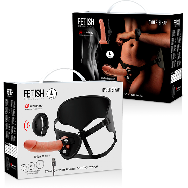 Gode Ceinture Cyber Strap Télécommande Watchme - Fetish Submissive
