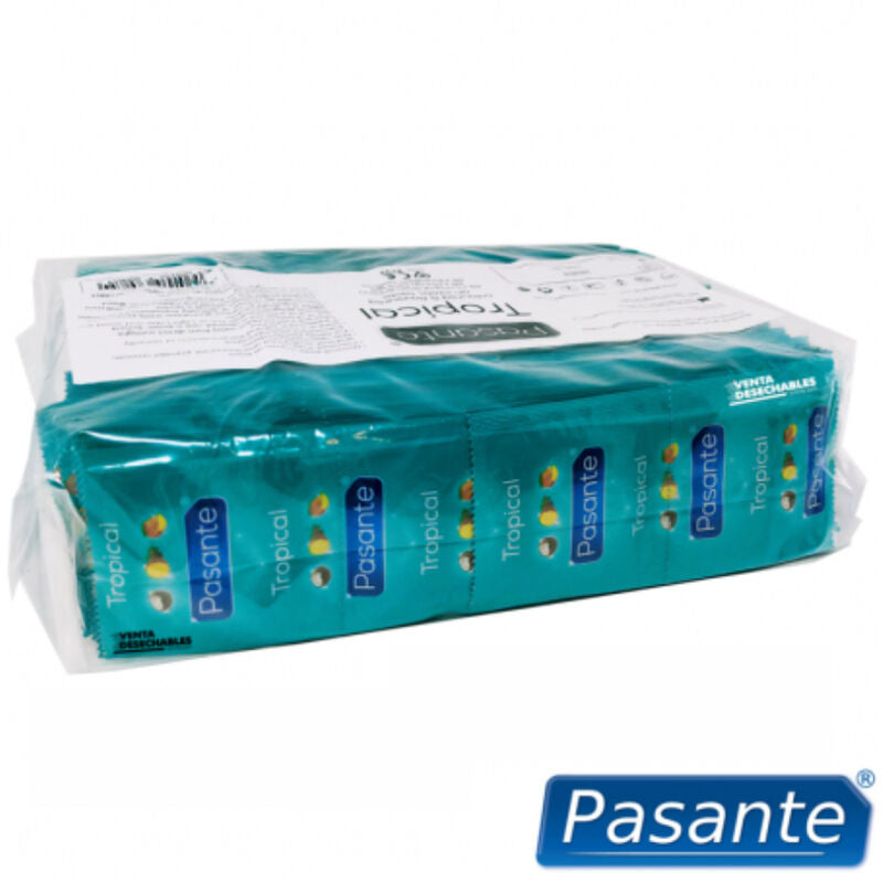 Préservatifs Aromatisés Tropical Latex Lubrifiés Sachet 144 Unités - Pasante