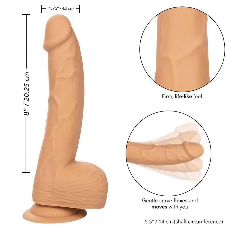 Gode Ventouse Silicone Pur Réaliste Flexible Silicone Studs - CalExotics