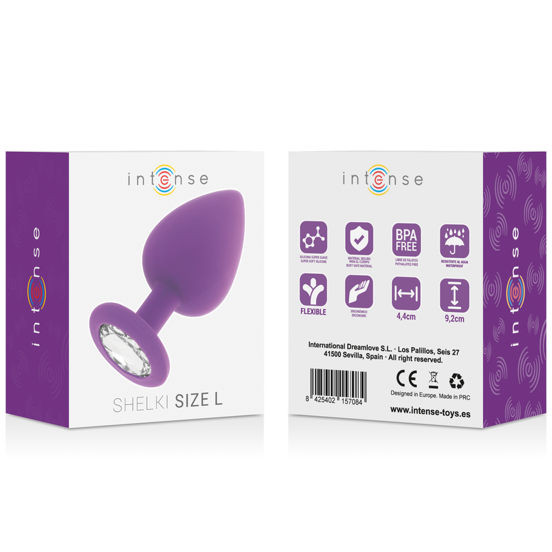 Plug Anal Shelki avec Base Diamant - Silicone Doux Étanche - Intense