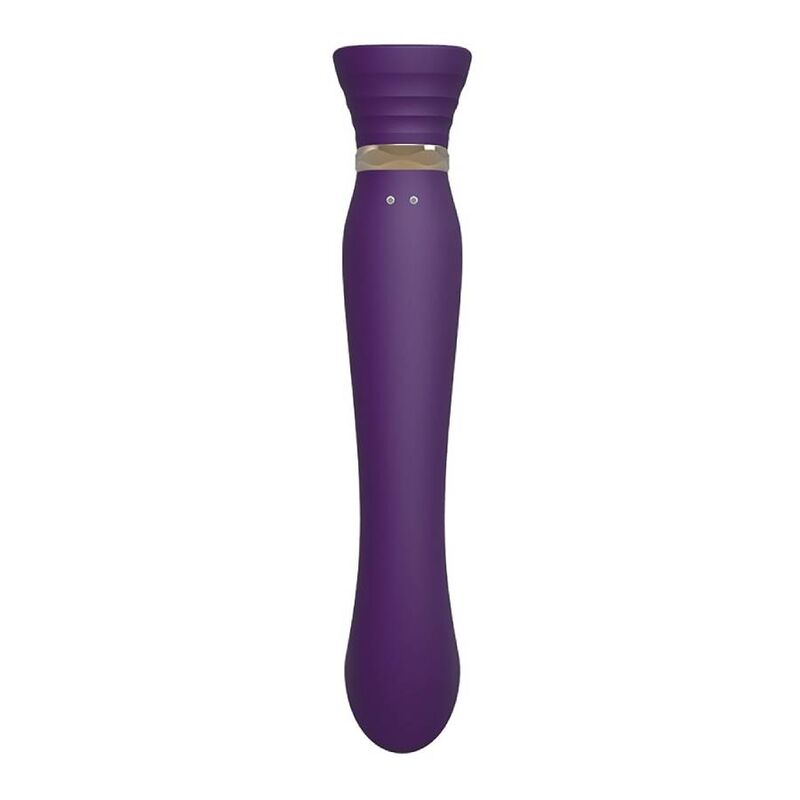 Vibromasseur Point G Queen PulseWave Chauffant Swarovski - Silicone - Zalo