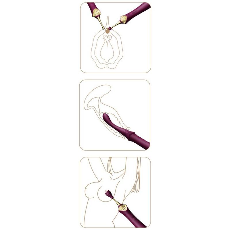 Stimulateur Multifonction Bess 2 Chauffant 4 Embouts Perles Anales - Zalo