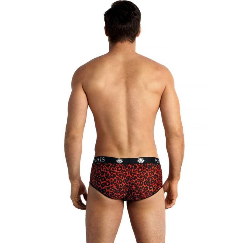 Slip Homme Tribal Microfibre Rouge Imprimé Animal Coupe Sportive - Anais Men