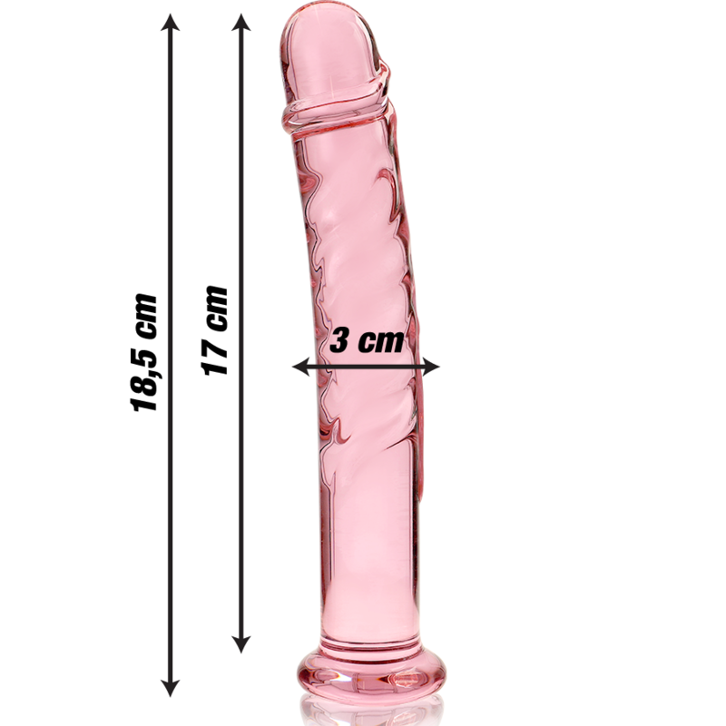 Gode en Verre Borosilicate Modèle 16 Rose 18,5 cm Thermosensible - Nebula Series By Ibiza