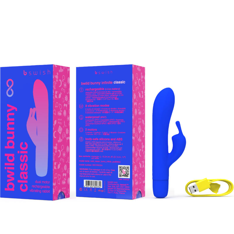 Vibromasseur Rabbit Bwild Bunny Infinite - 8 Modes IPX7 - B Swish