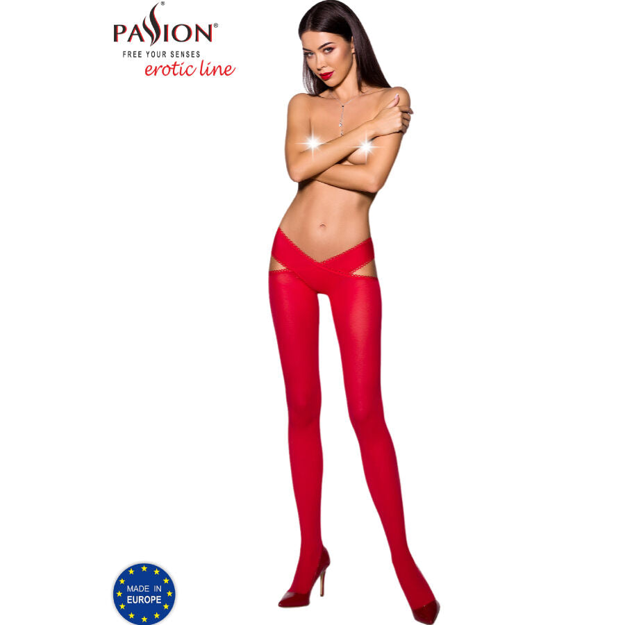 Collant Tiopen 005 Rouge 60 Deniers Coupe Hanches Originale - Passion Woman