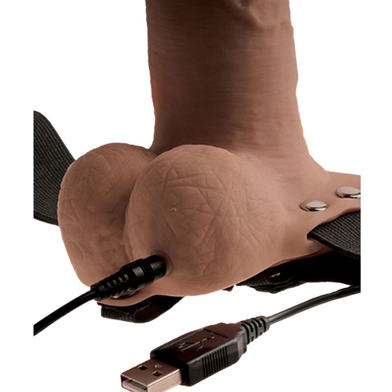 Gode Ceinture Vibrant Réaliste 15 cm Télécommande Rechargeable - Fetish Fantasy