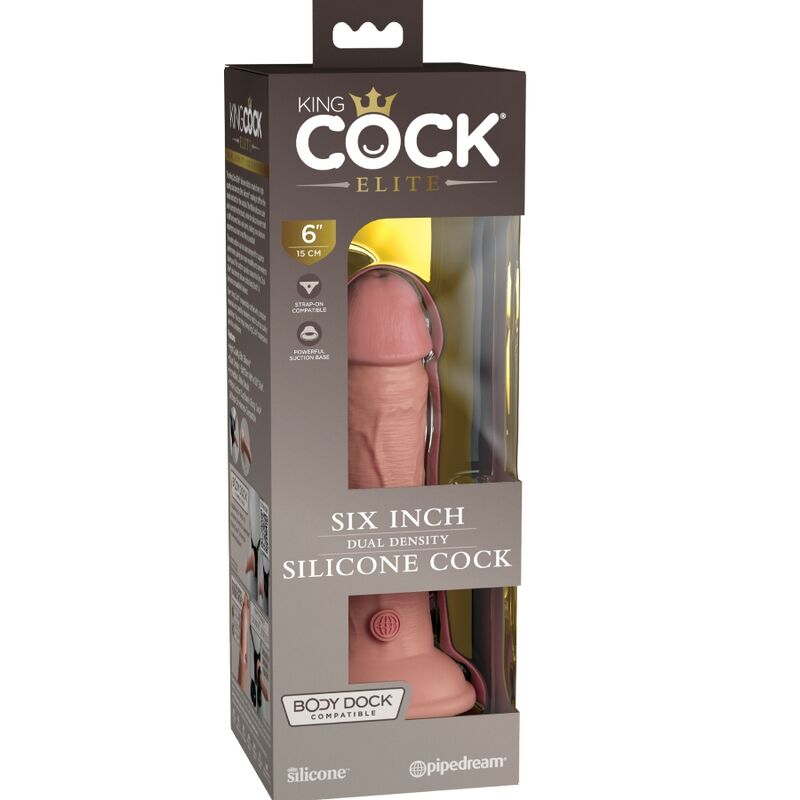Gode Réaliste Elite Silicone Dual Density Ventouse - King Cock