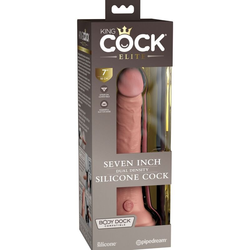 Gode Réaliste Elite Silicone Dual Density Ventouse - King Cock