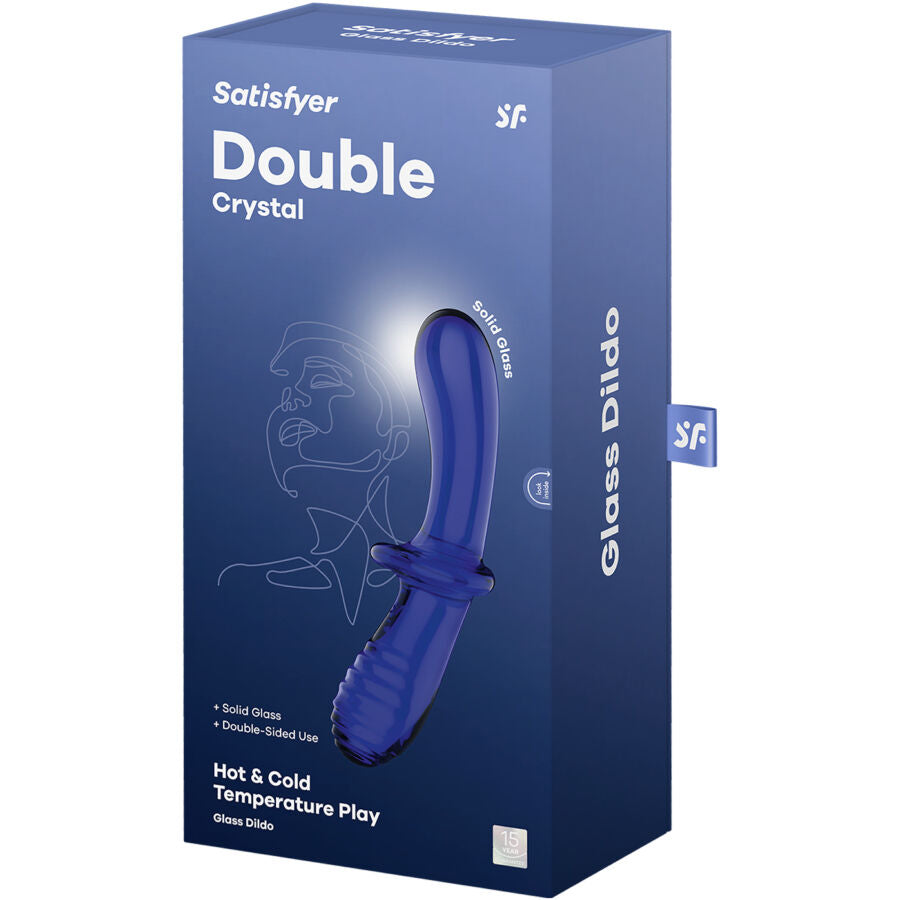 Gode Double Cristal Verre Réversible Sans Phtalates 2 Coloris - Satisfyer Crystal