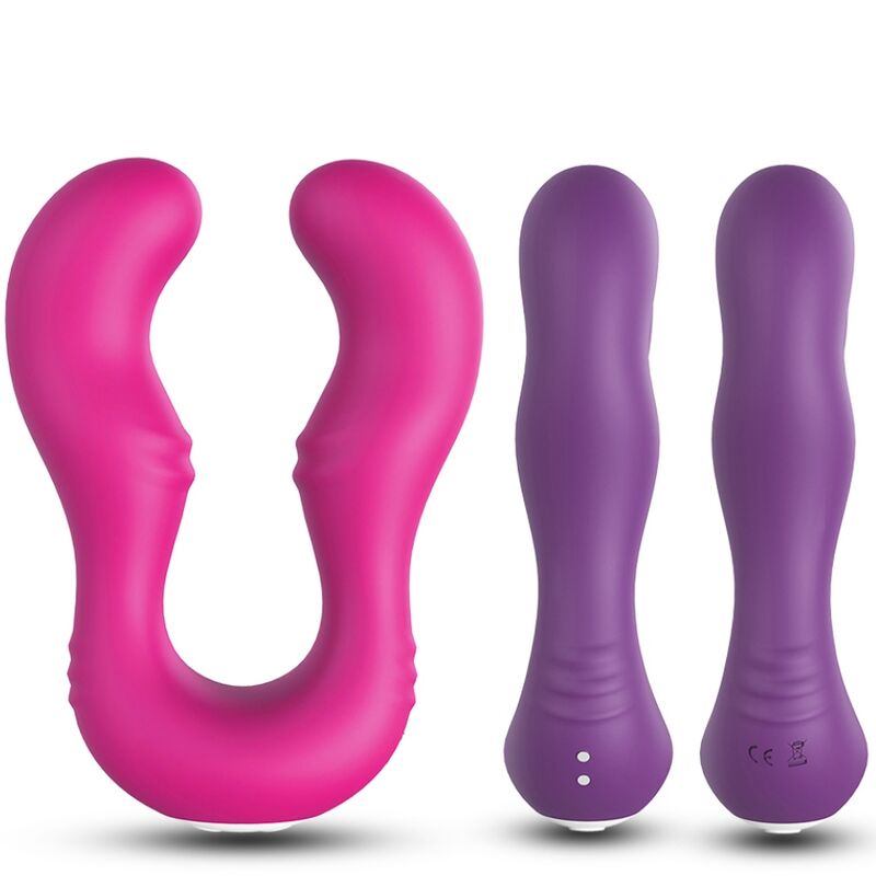 Vibromasseur Double Seraph Télécommandé - Strié 2x9 Modes - Armony