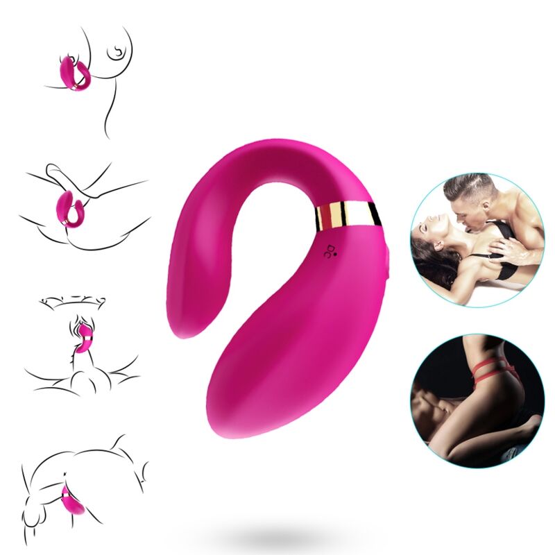 Vibromasseur Couple Croissant Télécommandé - 2x9 Modes - Armony