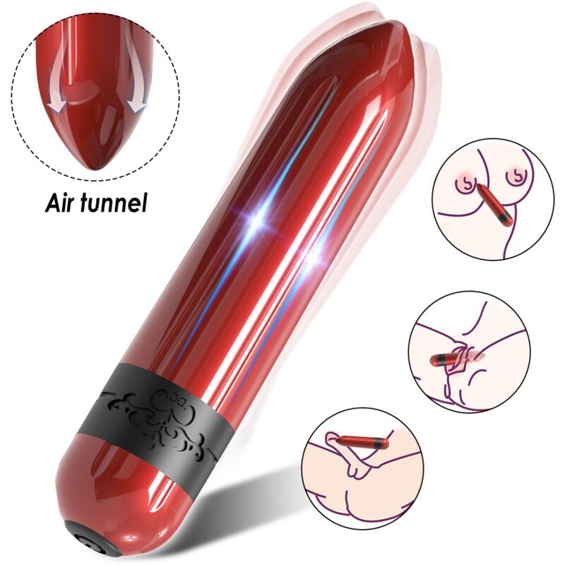 Mini Vibromasseur Bullet Rocket - 9 Modes et Etanche - Armony