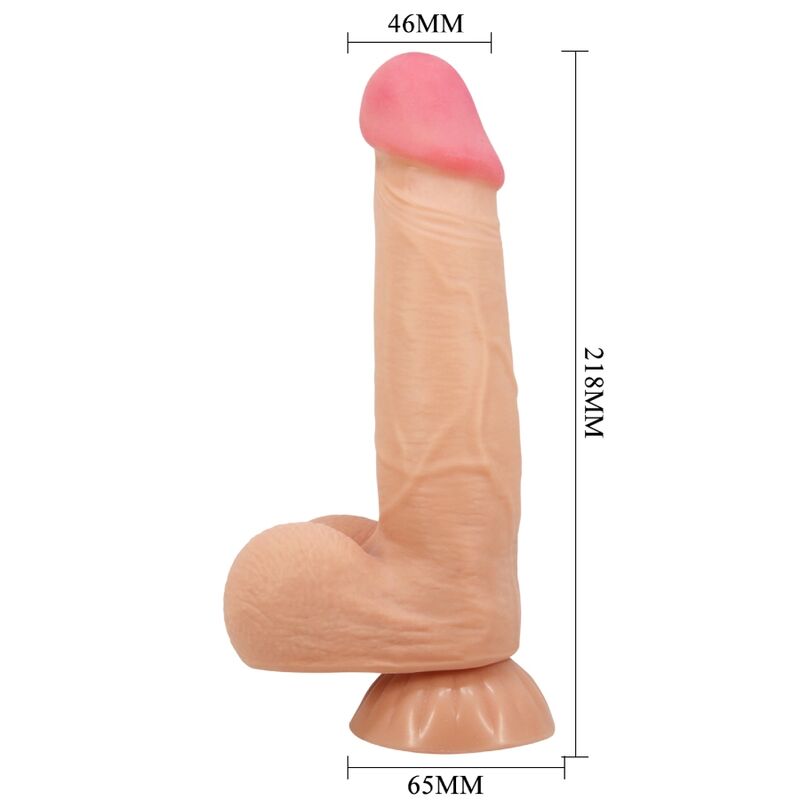 Gode Réaliste Vibrant Sliding Skin Télécommande - Pretty Love