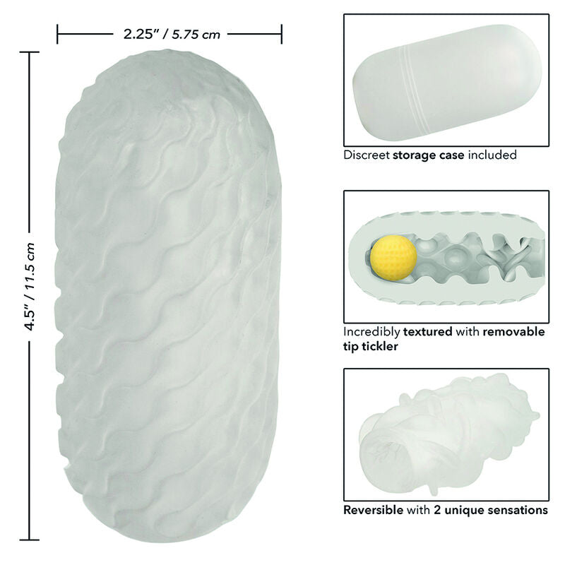 Masturbateur Réversible Boundless Squishy - Balle Amovible Silicone - CalExotics