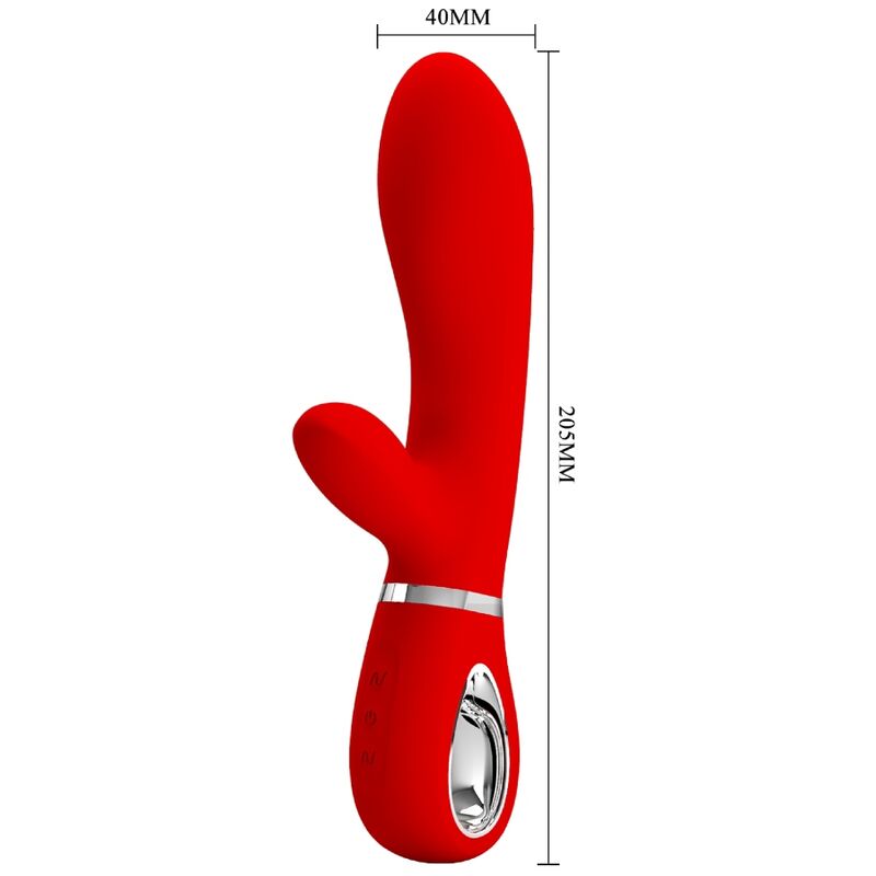 Vibromasseur Rabbit Thomas Point G Incurvé Mémoire - Silicone - Pretty Love