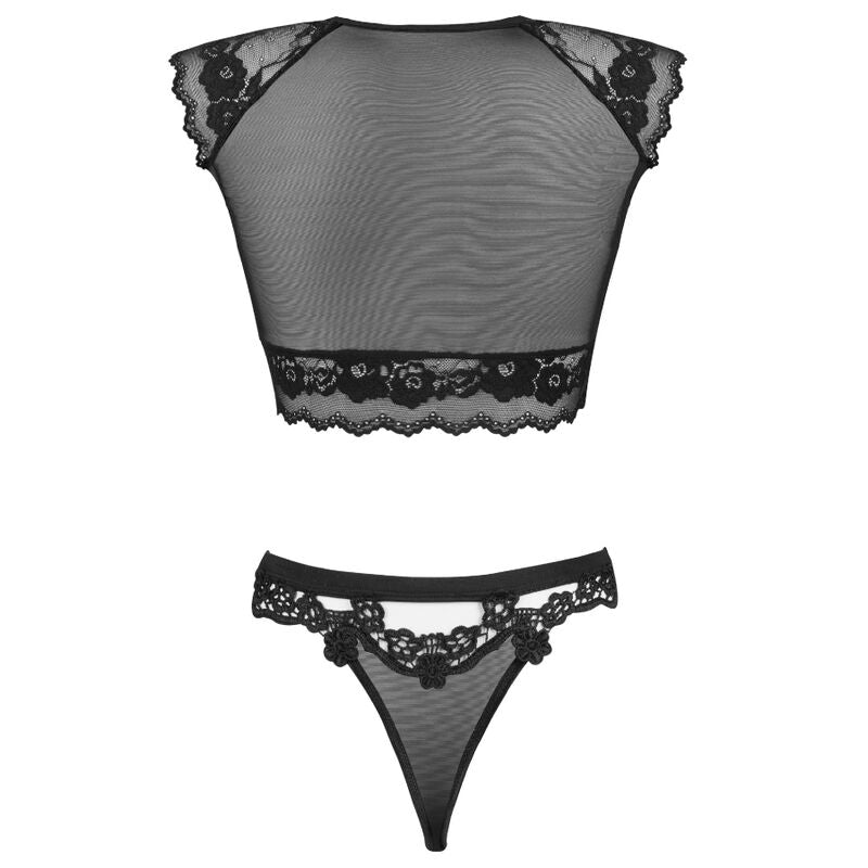 LIVCO CORSETTI FASHION - TIMOSAN LC 90631 SOUTIEN-GORGE + CULOTTE NOIR L/XL