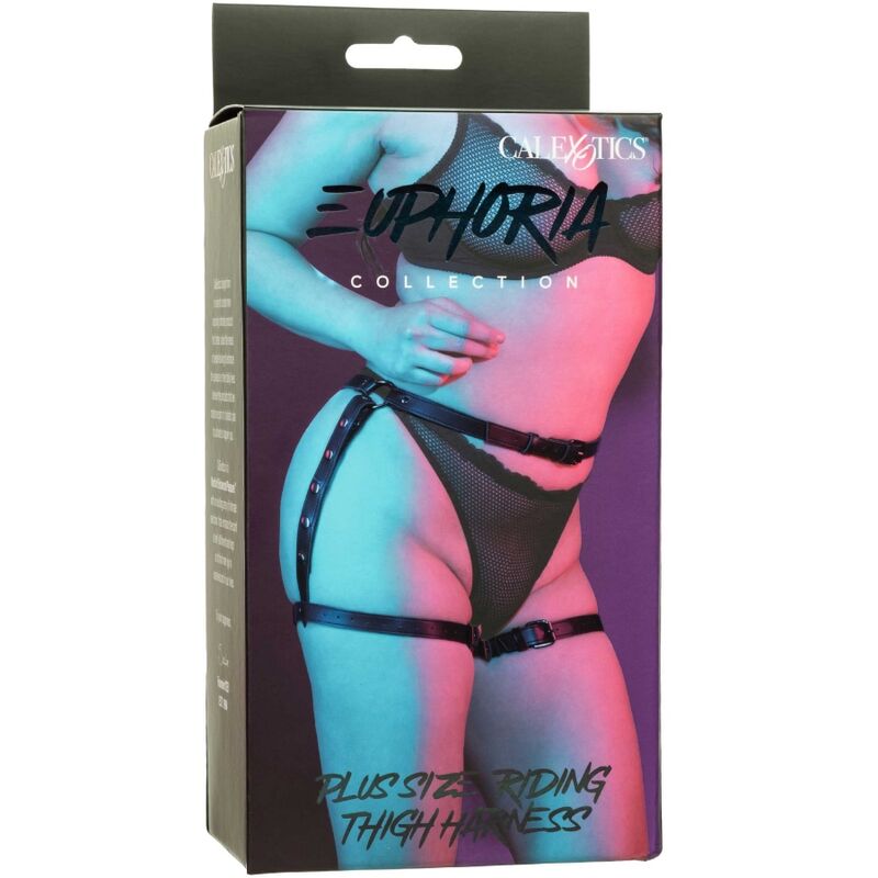 Harnais de Cuisse BDSM Euphoria Cuir Vegan Taille Plus - CalExotics
