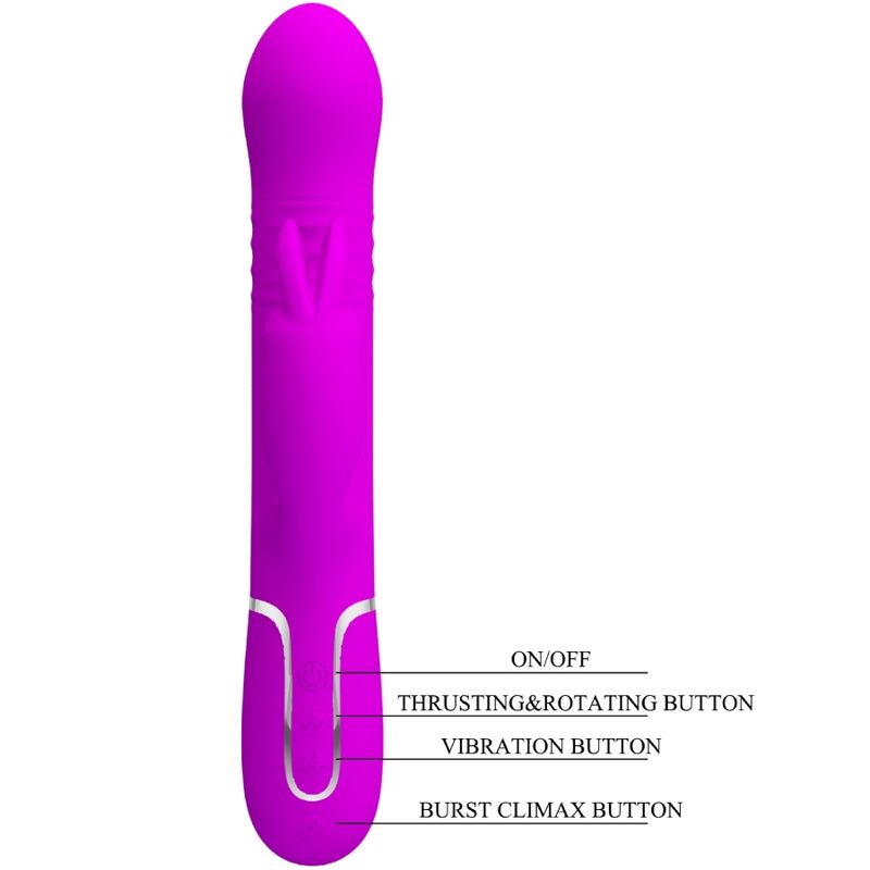 Vibromasseur Rabbit Coale Perles Rotatives Triple Stimulation - Pretty Love
