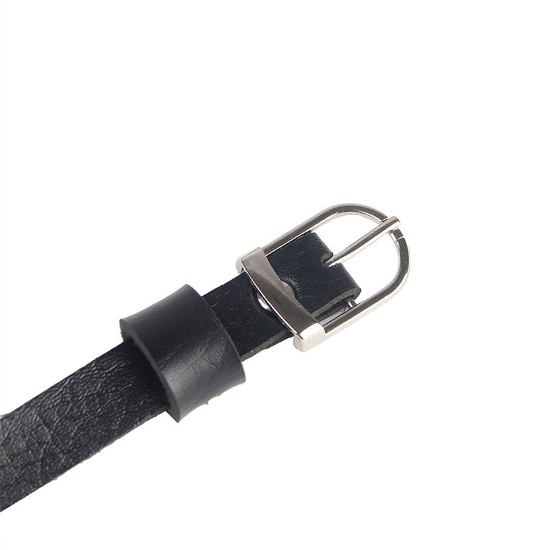 Harnais Poitrine BDSM Cuir Noir Détail Chaînes Taille Unique - Subblime
