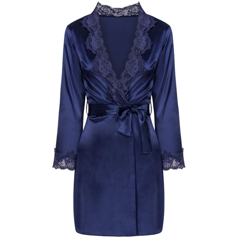 Ensemble Peignoir Nuisette et String Jacqueline Satin Dentelle - Livco Corsetti