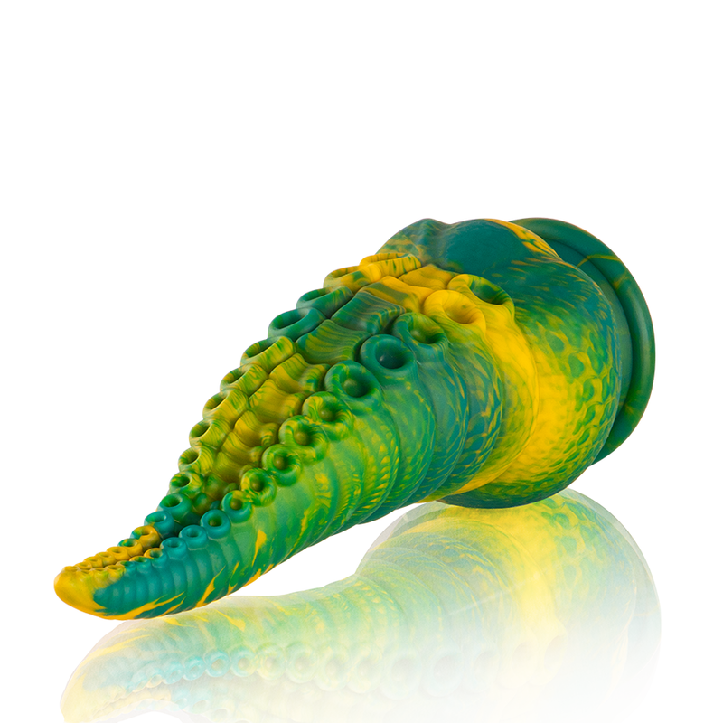 Gode Tentacule Vert Cetus Silicone Multi-Courbes 2 Tailles - Epic Cybersilicock