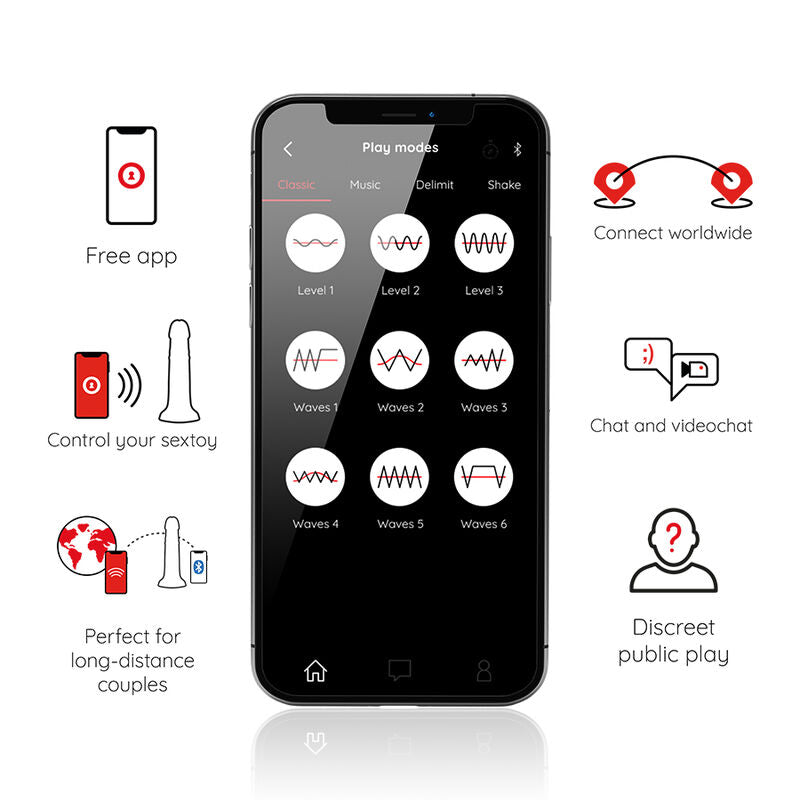 Gode Vibrant Connecté Bogotá 9 Vitesses Application Gratuite - Oninder