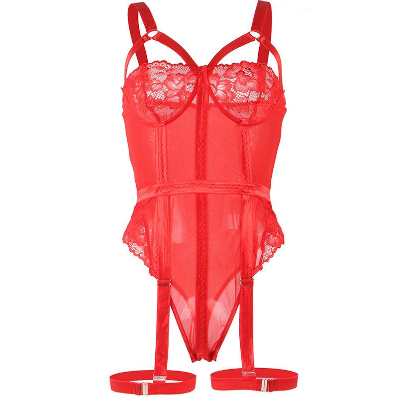 Body Teddy Dentelle Brides Poitrine Jarretière Intégrée - Subblime