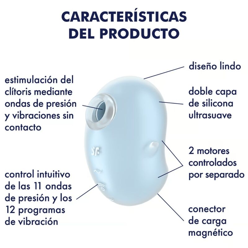 Stimulateur Clitoridien Cutie Ghost Air Pulse 11 Modes - Satisfyer