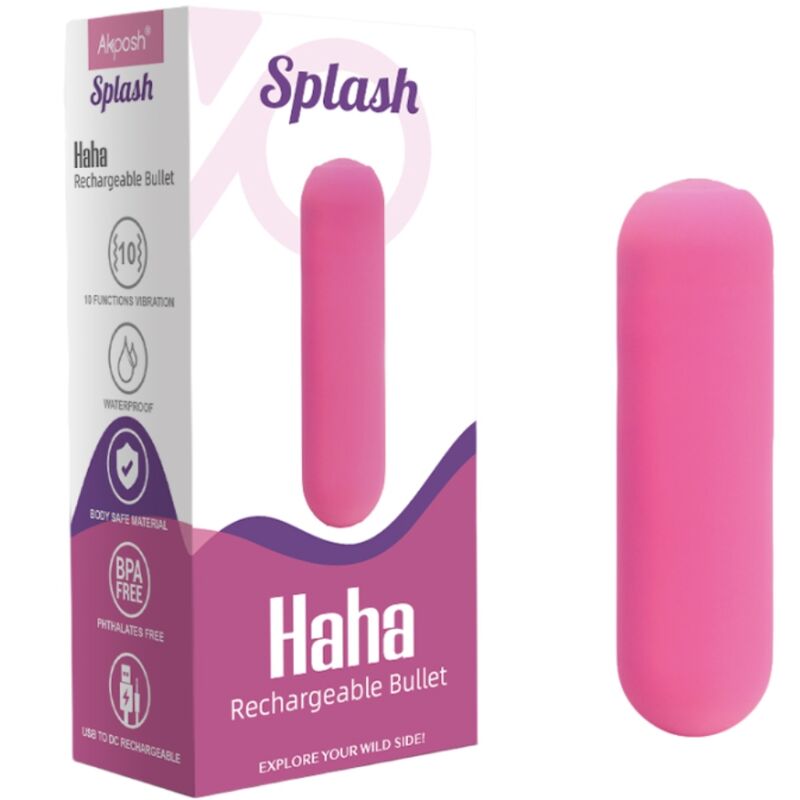 Vibromasseur Bullet Splash Haha - 10 Modes Silicone Étanche - Armony
