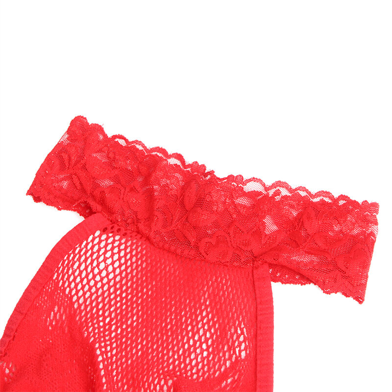 Bodystocking Résille et Dentelle Col Montant Taille Unique - Subblime